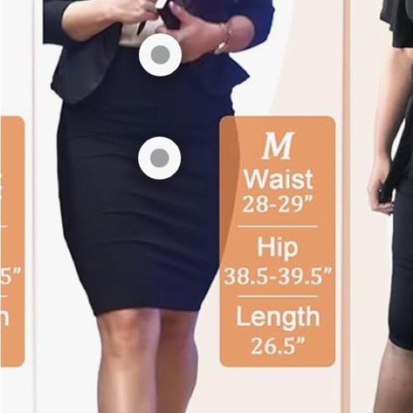 Hybrid & Company Black Pencil Skirt Knee-Length Work - Picture 10 of 10